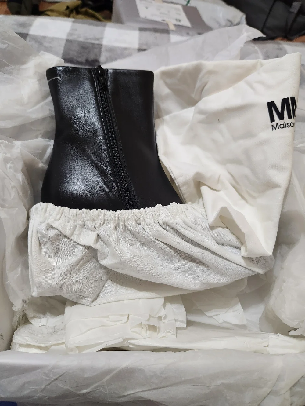 MM6 Maison Martin Margiela Anatomic Ankle Boots In Black New In Box - Picture 15 of 16